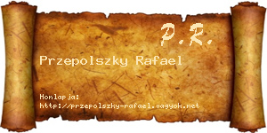 Przepolszky Rafael névjegykártya